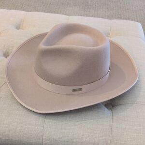 Gigi Pip Monroe Rancher Fedora Hat Dusty Rose